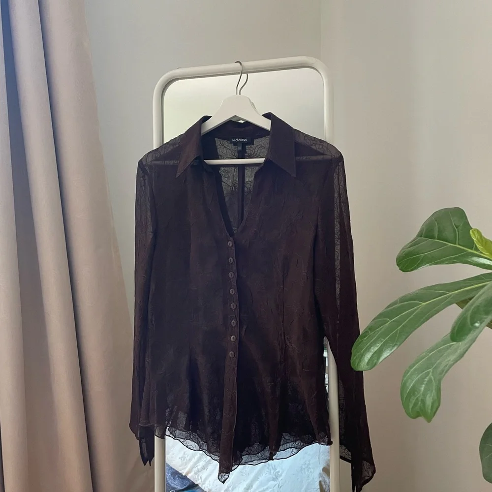 Lace button up! - Picture 1 of 3